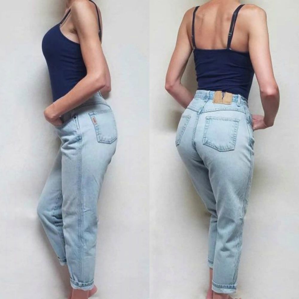 VINTAGE Gitano Light Wash High Rise Tapered Jeans